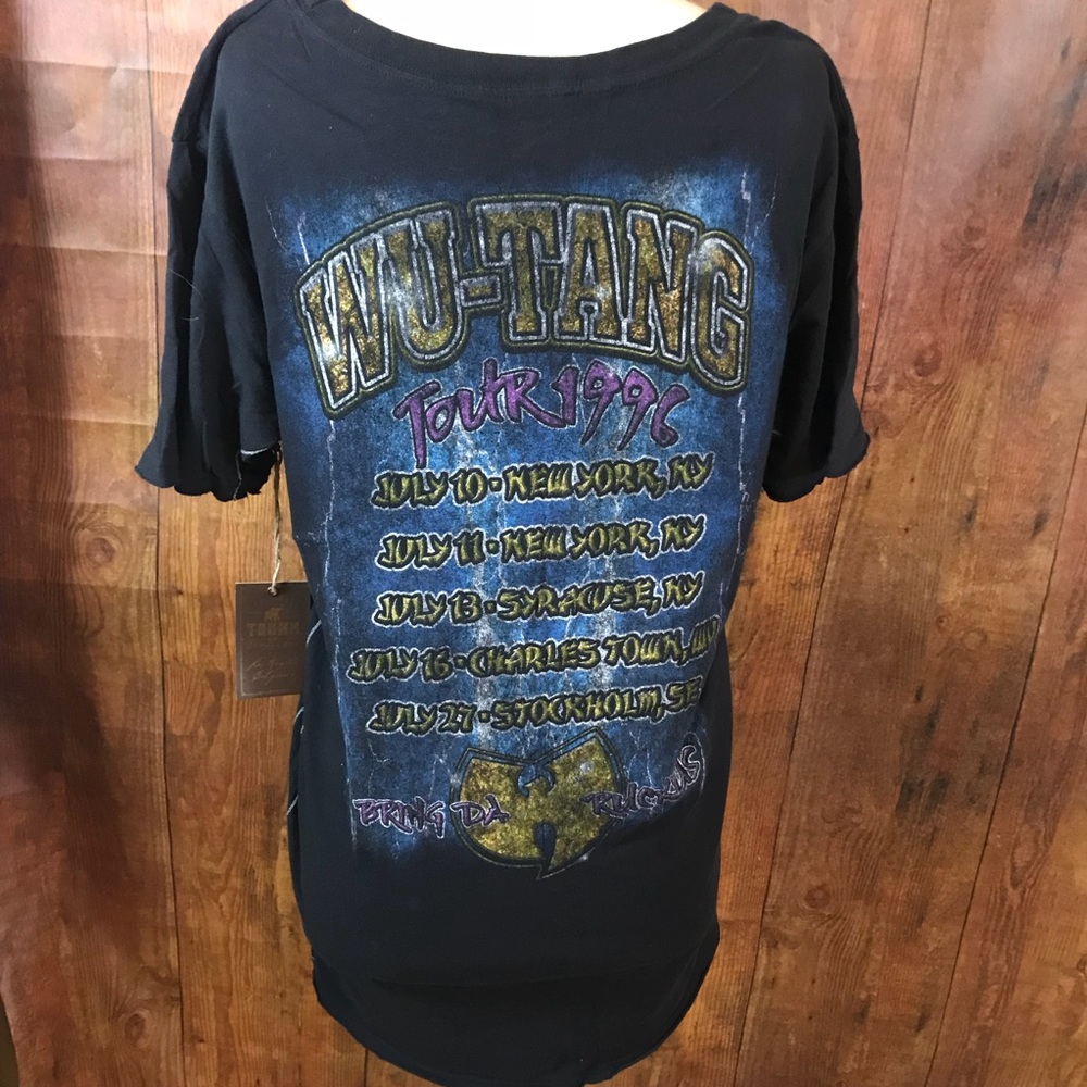 NWT Trunk LTD Wu-Tang Choker Tee Dress Deep V - Picture 2 of 2
